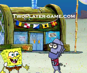 Anchovy Assault, 2 player sponge bob game, Play Anchovy Assault Game at twoplayer-game.com.,Play online free game.