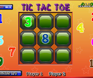 Numeric Tic Tac Toe, 2 player Tic Tac Toe game, Play Numeric Tic Tac Toe Game at twoplayer-game.com.,Play online free game.